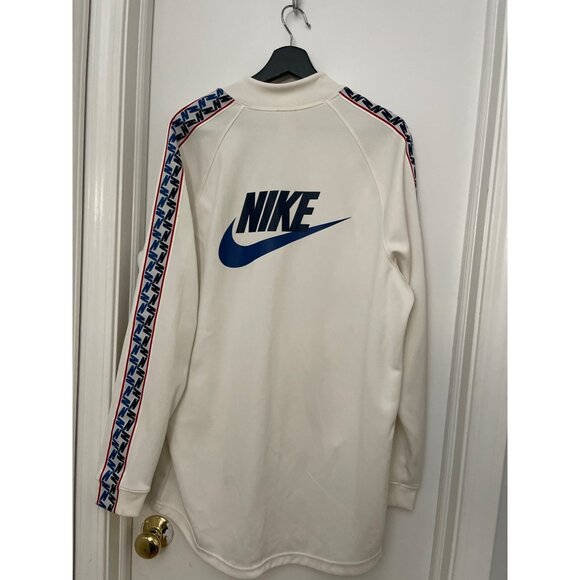 Nike Mens M Zip-Up Track Jacket White With Logo Detailing & Side Pockets - Picture 3 of 8